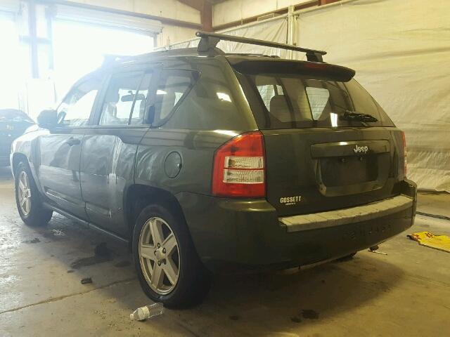 1J8FT47WX7D221877 - 2007 JEEP COMPASS SP GREEN photo 3