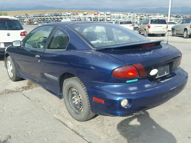 1G2JB124917130926 - 2001 PONTIAC SUNFIRE SE BLUE photo 3