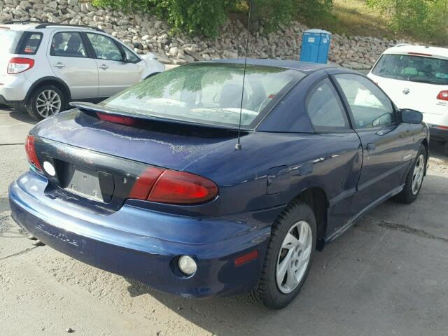 1G2JB124917130926 - 2001 PONTIAC SUNFIRE SE BLUE photo 4