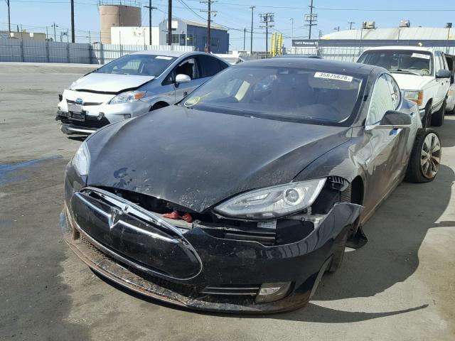 5YJSA1H15EFP65061 - 2014 TESLA MODEL S BLACK photo 2
