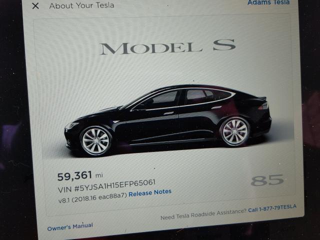 5YJSA1H15EFP65061 - 2014 TESLA MODEL S BLACK photo 8