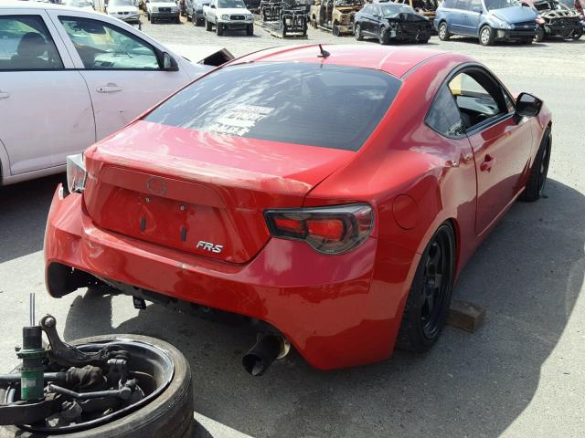 JF1ZNAA14D1726620 - 2013 TOYOTA SCION FR-S RED photo 4