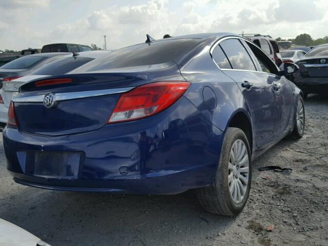 W04GN5ECXB1106821 - 2011 BUICK REGAL CXL BLUE photo 4