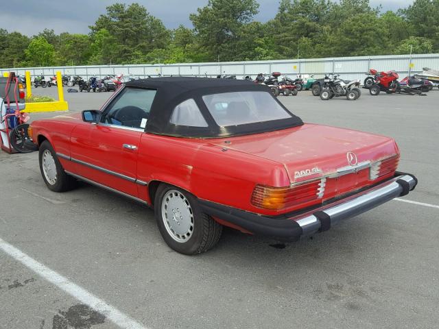 WBABA45C0FA027698 - 1985 MERCEDES-BENZ 380 RED photo 3