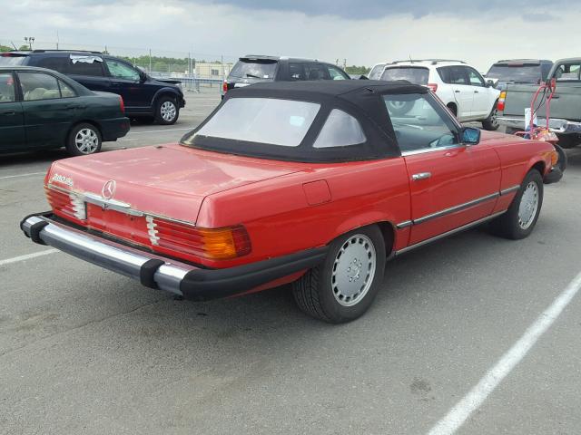 WBABA45C0FA027698 - 1985 MERCEDES-BENZ 380 RED photo 4