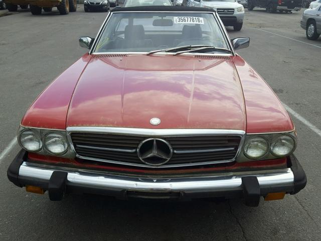 WBABA45C0FA027698 - 1985 MERCEDES-BENZ 380 RED photo 9