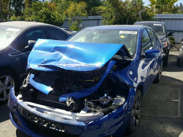 1C3CDFBA4DD300699 - 2013 DODGE DART SXT BLUE photo 2