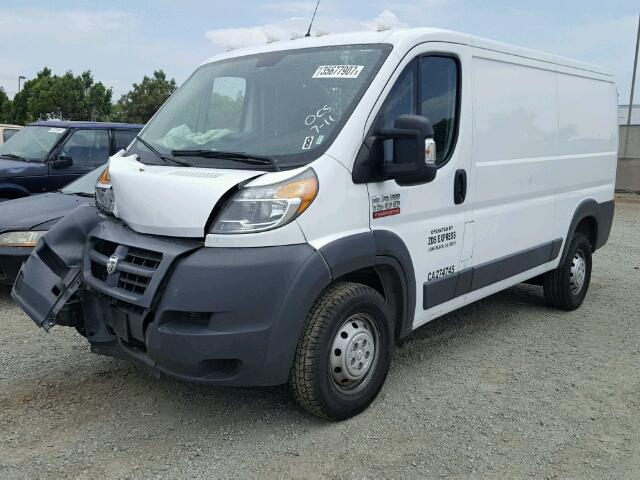 3C6TRVAG1GE106901 - 2016 RAM PROMASTER WHITE photo 2