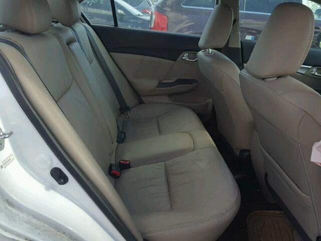 19XFB2F97DE260138 - 2013 HONDA CIVIC EXL WHITE photo 6
