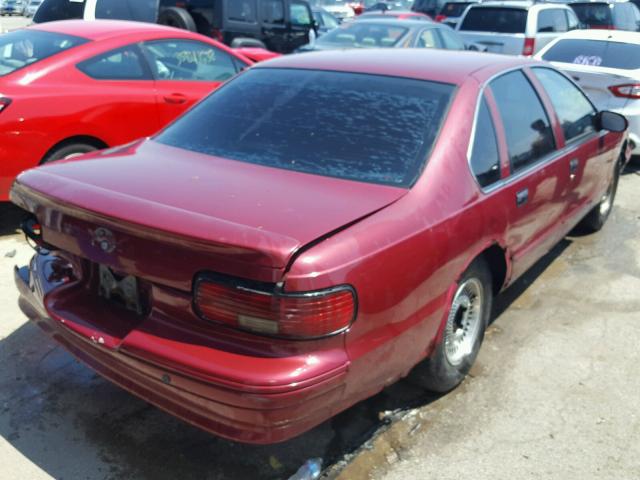 1G1BL52W9SR125293 - 1995 CHEVROLET CAPRICE CL BURGUNDY photo 4