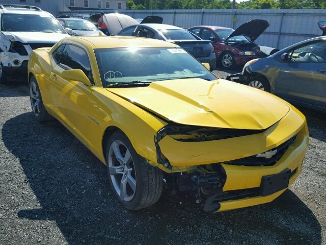 2G1FB1E30C9188230 - 2012 CHEVROLET CAMARO LT YELLOW photo 1