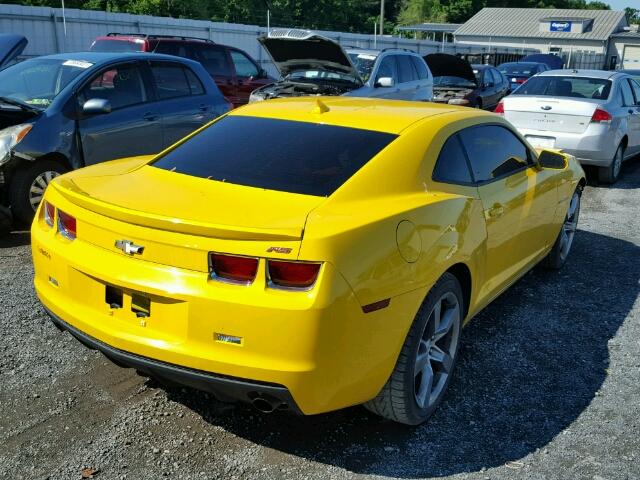 2G1FB1E30C9188230 - 2012 CHEVROLET CAMARO LT YELLOW photo 4