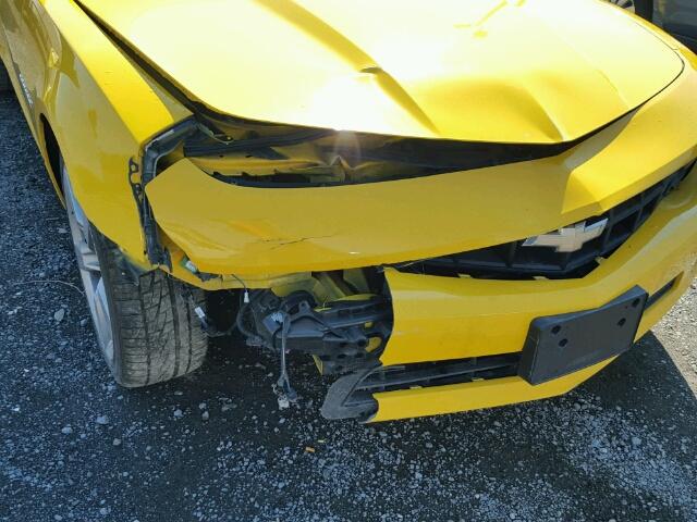 2G1FB1E30C9188230 - 2012 CHEVROLET CAMARO LT YELLOW photo 9