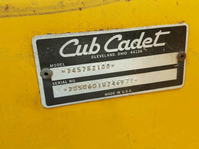 2050601U746971 - 1987 CUB LAWN MOWER YELLOW photo 10