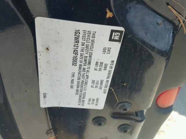 1G2WR12142F165632 - 2002 PONTIAC GRAND PRIX BLUE photo 10