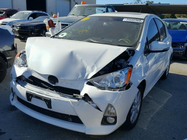 JTDKDTB39D1056430 - 2013 TOYOTA PRIUS C WHITE photo 2