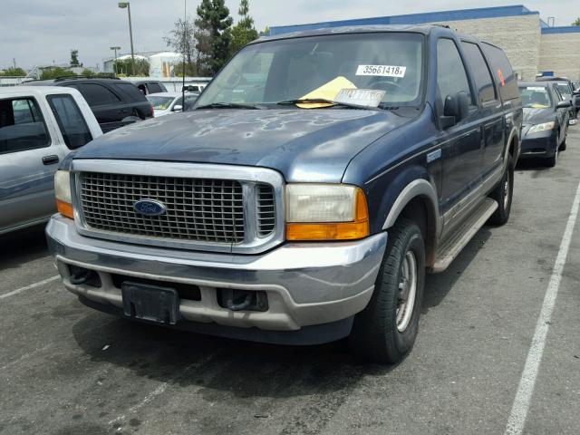 1FMNU42S2YED24495 - 2000 FORD EXCURSION BLUE photo 2