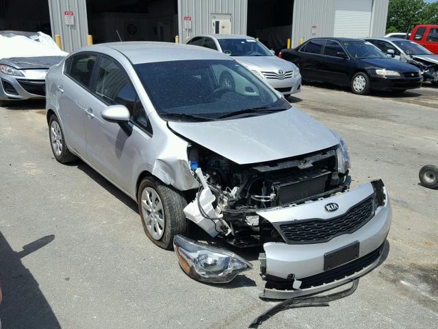 KNADM4A37E6379599 - 2014 KIA RIO LX SILVER photo 1