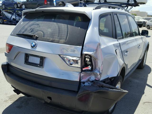 WBXPA73424WB29398 - 2004 BMW X3 2.5I SILVER photo 4