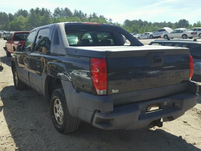 3GNEK12T04G304175 - 2004 CHEVROLET AVALANCHE BLACK photo 3