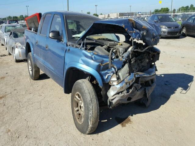 1D7HG48NX4S510281 - 2004 DODGE DAKOTA QUA BLUE photo 1