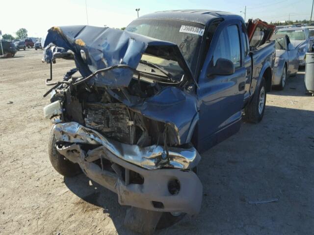 1D7HG48NX4S510281 - 2004 DODGE DAKOTA QUA BLUE photo 2