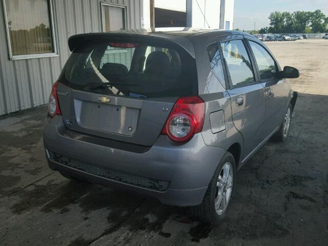 KL1TD6DE1BB251117 - 2011 CHEVROLET AVEO LS GRAY photo 4