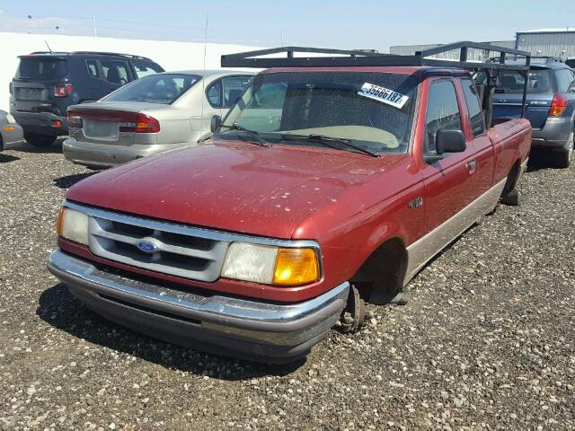 1FTCR14X6VPB09657 - 1997 FORD RANGER SUP RED photo 2