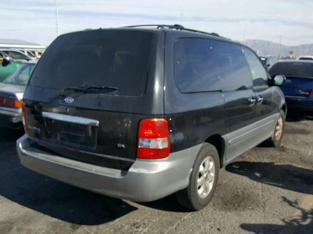 KNDUP132756761838 - 2005 KIA SEDONA EX BLACK photo 4