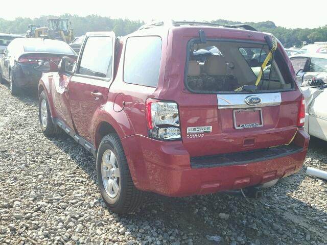 1FMCU9E78BKB67298 - 2011 FORD ESCAPE LIM MAROON photo 3