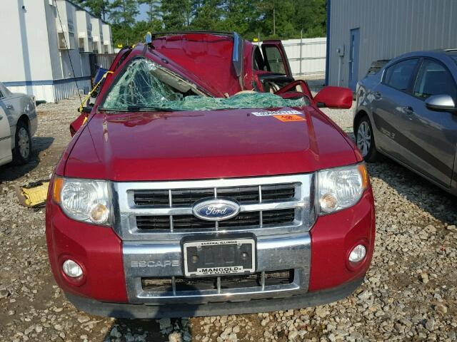 1FMCU9E78BKB67298 - 2011 FORD ESCAPE LIM MAROON photo 9