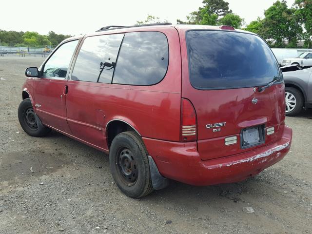 4N2ZN111XWD806075 - 1998 NISSAN QUEST XE RED photo 3