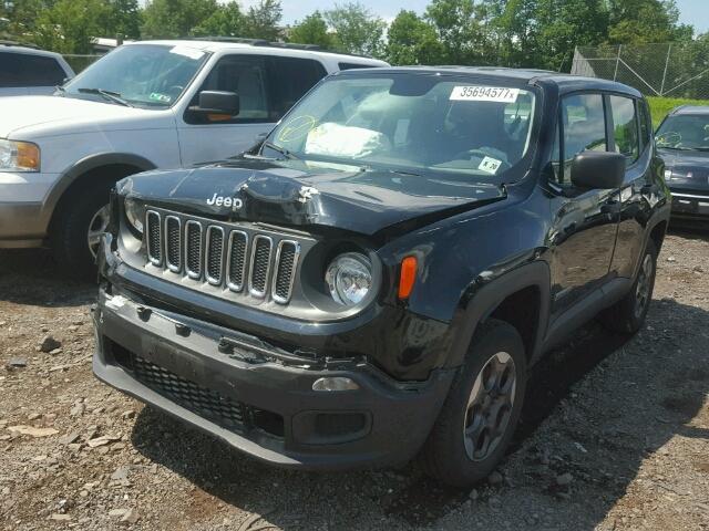 ZACCJBAH0FPB60166 - 2015 JEEP RENEGADE BLACK photo 2