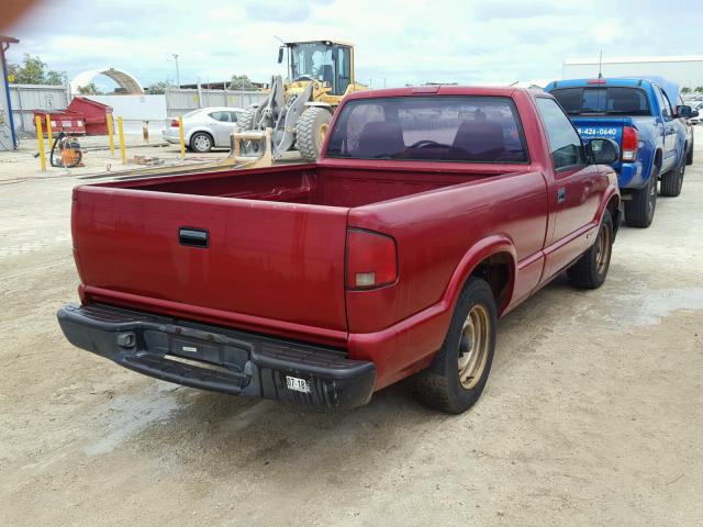 1GCCS145618252051 - 2001 CHEVROLET S TRUCK S1 RED photo 4