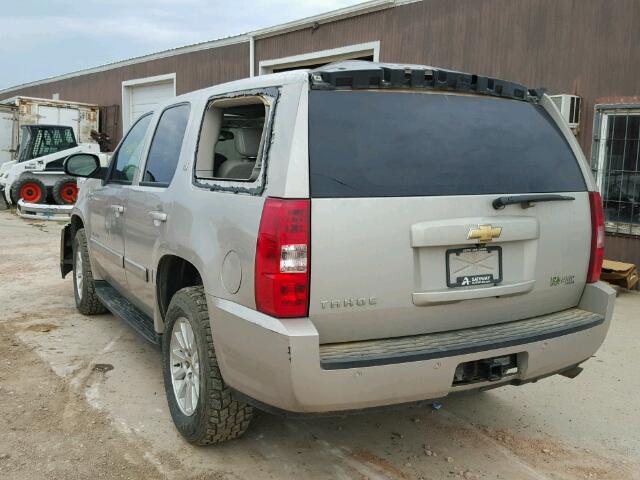 1GNFK13559R149831 - 2009 CHEVROLET TAHOE HYBR TAN photo 3