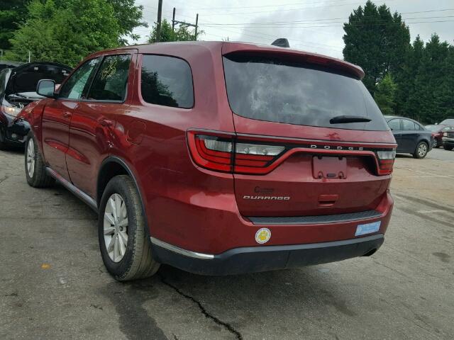 1C4RDHAGXFC187647 - 2015 DODGE DURANGO SX BURGUNDY photo 3