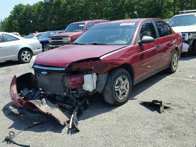 1G1ZS58F87F167911 - 2007 CHEVROLET MALIBU LS RED photo 2