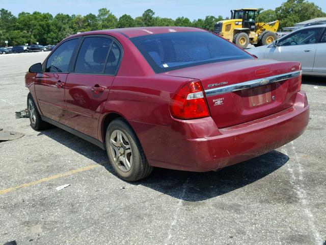 1G1ZS58F87F167911 - 2007 CHEVROLET MALIBU LS RED photo 3