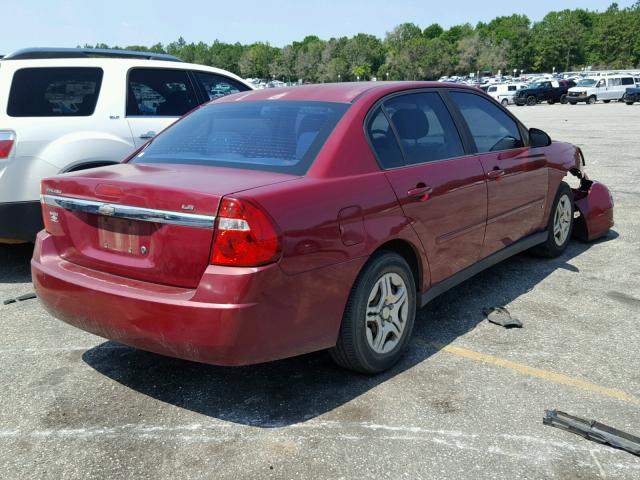 1G1ZS58F87F167911 - 2007 CHEVROLET MALIBU LS RED photo 4