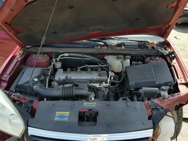 1G1ZS58F87F167911 - 2007 CHEVROLET MALIBU LS RED photo 7