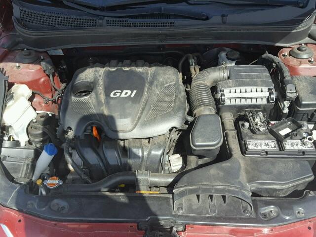 5NPEB4AC0BH004653 - 2011 HYUNDAI SONATA GLS RED photo 7