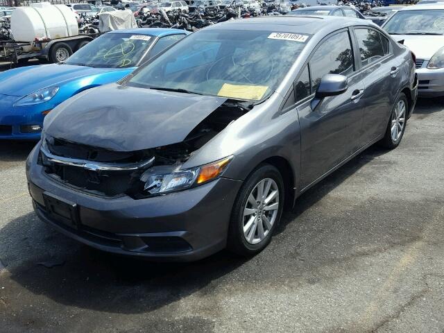 19XFB2F82CE308554 - 2012 HONDA CIVIC EX GRAY photo 2