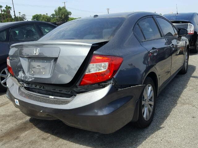 19XFB2F82CE308554 - 2012 HONDA CIVIC EX GRAY photo 4