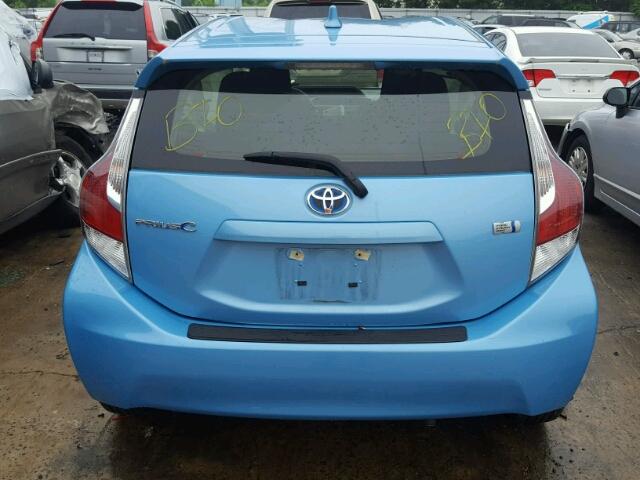 JTDKDTB37F1110665 - 2015 TOYOTA PRIUS C BLUE photo 9