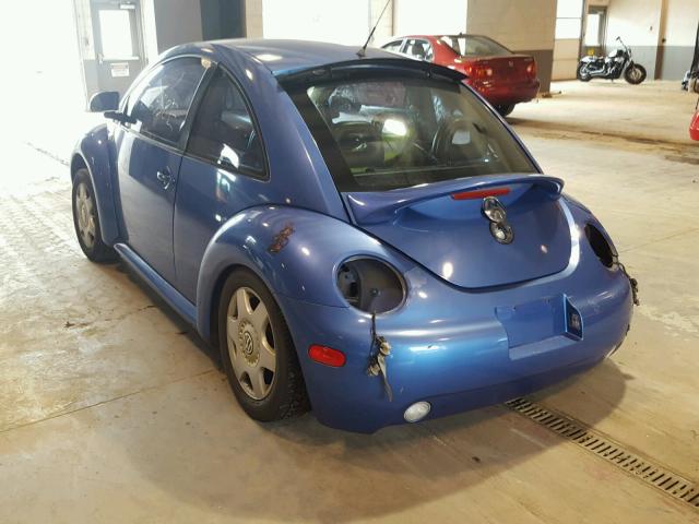 3VWCD21C0YM419946 - 2000 VOLKSWAGEN NEW BEETLE 蓝色 照片 3