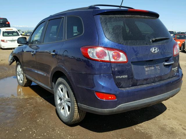 5NMSKDAG6AH387905 - 2010 HYUNDAI SANTA FE L BLUE photo 3