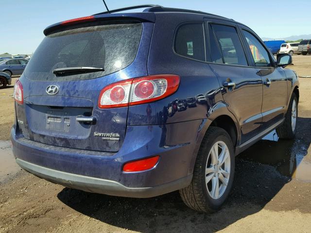 5NMSKDAG6AH387905 - 2010 HYUNDAI SANTA FE L BLUE photo 4