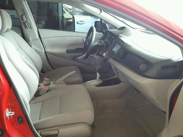 JHMZE2H30CS000641 - 2012 HONDA INSIGHT RED photo 5