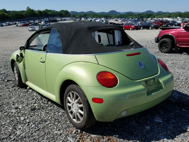 3VWCM31Y75M360102 - 2005 VOLKSWAGEN NEW BEETLE მწვანე ფოტო 3