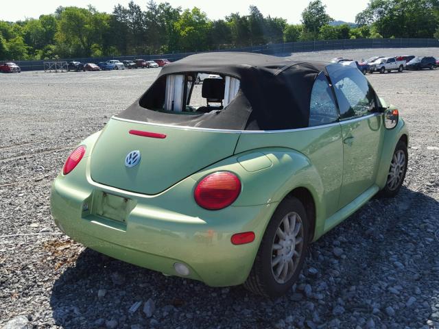 3VWCM31Y75M360102 - 2005 VOLKSWAGEN NEW BEETLE მწვანე ფოტო 4